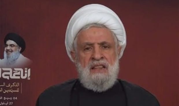 پیمان نعیم قاسم: راه نصرالله ادامه دارد و سلاح مقاومت زمین گذاشته نمی‌شود