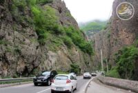 تردد روان در محورهای شمالی/ بارش برف و باران در 2 استان